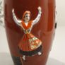Ornate Vintage Ceramic Wine Bottle Image 6
