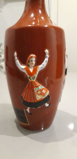 Ornate Vintage Ceramic Wine Bottle