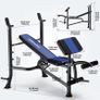 Adjustable Weight Bench with Leg Extension and Preacher Curl Home Training Gym Weight Lifting Bench Full-Body Workout Bench Bench Press Image 6