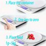 Kitchen Scales Digital, 11lb/5kg Ultra Thin Food/Cooking/Baking Scale,1g/0.1oz Precise Graduation 5 Units Tare Function Touch Button, Backlit LCD High Precision, Stainless Steel-5kg Image 6