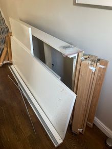 Single ikea bed with pull out extra mattress