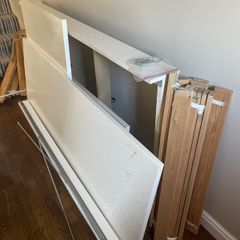 Single ikea bed with pull out extra mattress