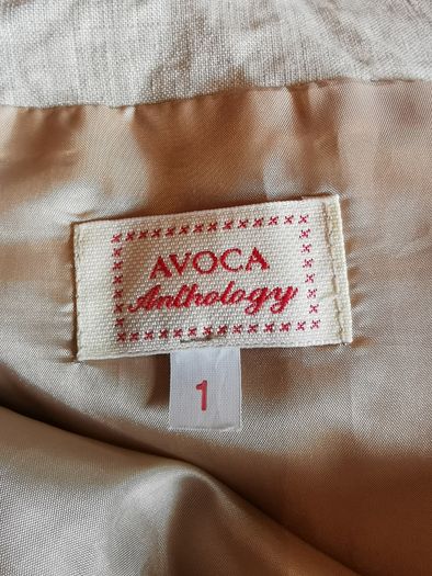 Avoca embroidery linen skirt SIZE 10