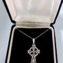 Silver Celtic Cross Marcasite setting Image 2