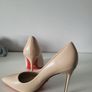 Nude Real Leather High Heels. New. Size 37 Image 2