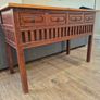 Balinese style wooden hall table with four drawers Image 2