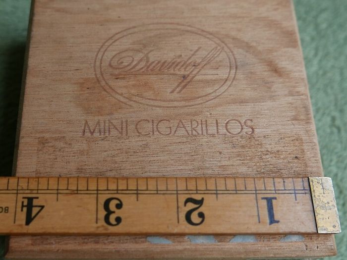 Vintage Wooden Cigar Box Davidoff ,Vintage Empty Cigar Box