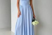 Shein baby blue Spaghetti Strap Midi Dress With Bowknot size XS
