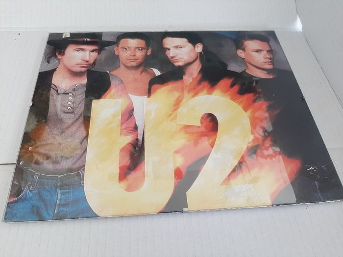 Vintage large U2 photo in frame