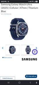 Samsung watch ultra blue edition