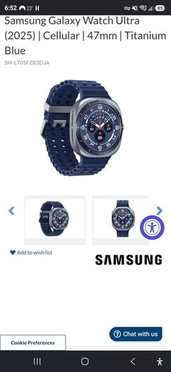 Samsung watch ultra blue edition