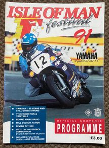 Very Rare 1991 Isle of Man TT Programme - Motorcycle Racing