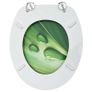 WC Toilet Seats with Lid 2 pcs MDF Green Water Drop Design Image 6