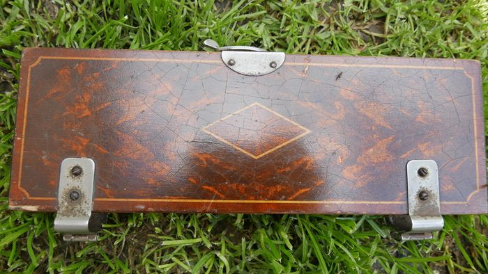 Vintage Acme Wood & Metal Clasped Tie Press