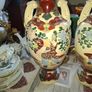 A Large Beautiful Old Pair of Satsuma Pottery Vases around 1900s, Japanese earthenware Image 4