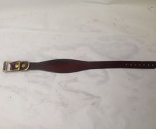 Handmade leather hound collars