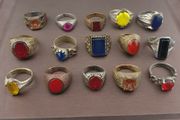 Handmade Brass Rings Lot of 15 Vintage Ancient Style Mixed Designs