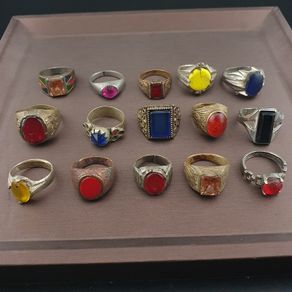 Handmade Brass Rings Lot of 15 Vintage Ancient Style Mixed Designs