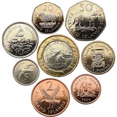 Falkland Islands (Islas Malvinas) Full Set 8 Coins Free Post