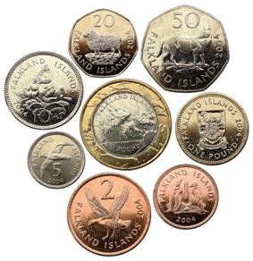 Falkland Islands 8 coins (Islas Malvinas) Full Set