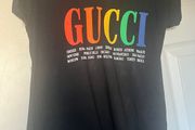 Rainbow Top Black Tshirt