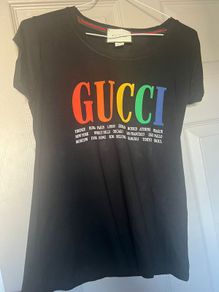 Rainbow Top Black Tshirt