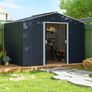 Metal Tool Shed with Sliding Doors and Ventilation Windows, 277 x 195 x 192 cm Image 9