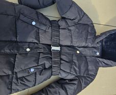 Black fur lined coat