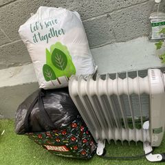 free clothes, shoes and heater