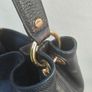 Beautiful Italian Luisa Spagnoli Black Leather Shoulder Bucket Bag Image 3