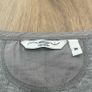 New Look Grey Ribbed Long Sleeve Top with Button Detail - Size 10 Image 6