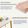 Computer Desk Table, Wood Writing Desk with Drawer and Hanging Rod, 39x20x30inch Study Desk, Work Desk, Wooden Dining Table White + Natural Wood Legs Image 4