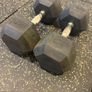 Dumbbells Rubber Hex 15kg Pair Image 2