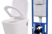 Wall Hung Toilet with Concealed Cistern Ceramic White