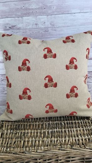 Christmas cushions. "ROBIN" and " GNOME"