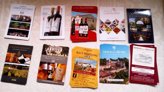 Winery Promotional Cards. Bordeaux region.
