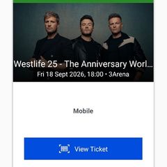 2x Westlife tickets