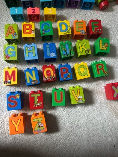 Lego Duplo Train numbers and letters