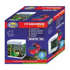 Aqua Nova Aquarium Set NT-19 White 19L LED Light And Filter
