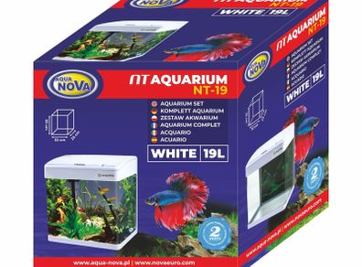 Aqua Nova Aquarium Set NT-19 White 19L LED Light And Filter