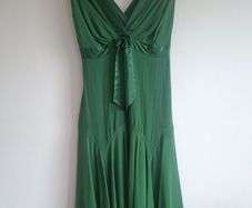 Vintage Ted Baker London 100% Silk Dress - Size 8/10, Emerald Green