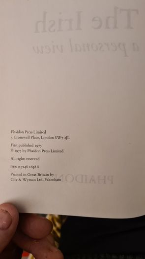 The Irish. A Personal View. By Tim Pat Coogan. First Edition Hardback Complete With Dustjacket In Very Good Condition. 32.