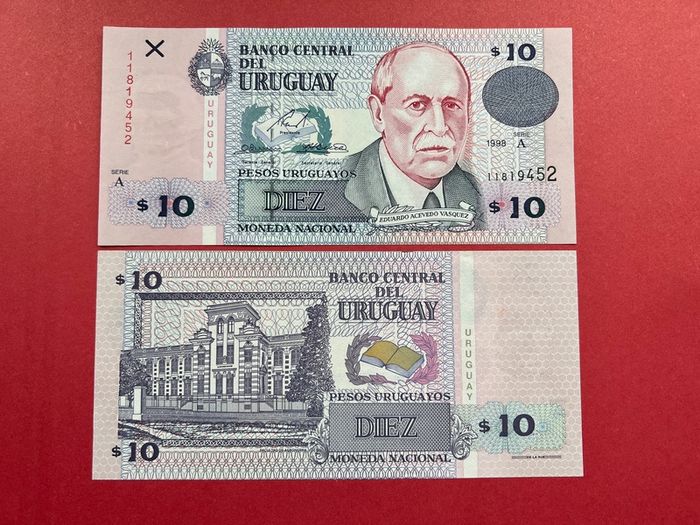 Uruguay. 10 Pesos. 1998. Pick 81a  ( Uncirculated )