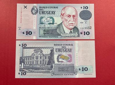 Uruguay. 10 Pesos. 1998. Pick 81a  ( Uncirculated )