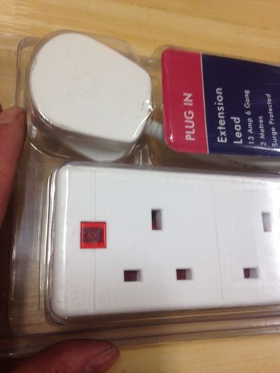 Extension Lead 6 Socket with neon Indicator