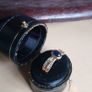 18 ct gold ring with Sapphire stone and 16 brilliant cut diamonds Image 4