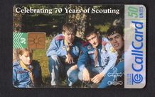 1997 Ireland 50 unit 70 Years of Scouting in Ireland (Gemplus GEM1) Call Card Used