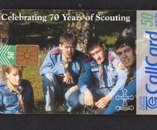 1997 Ireland 50 unit 70 Years of Scouting in Ireland (Gemplus GEM1) Call Card Used