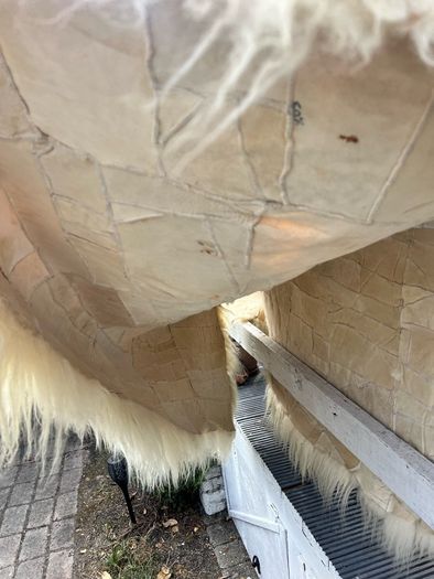 sheepskin throw