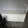 IKEA Malm Chest of 6 Drawers - 160 X 78 CMs - with White Glass Top Image 4